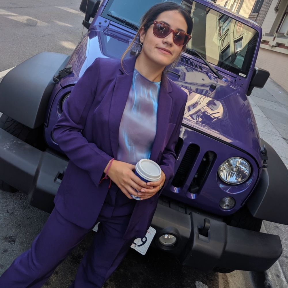 Sandro purple suit (pants and blazer) 🍸